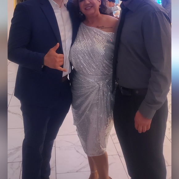 Silver wedding guest dress - Picture 3 of 3